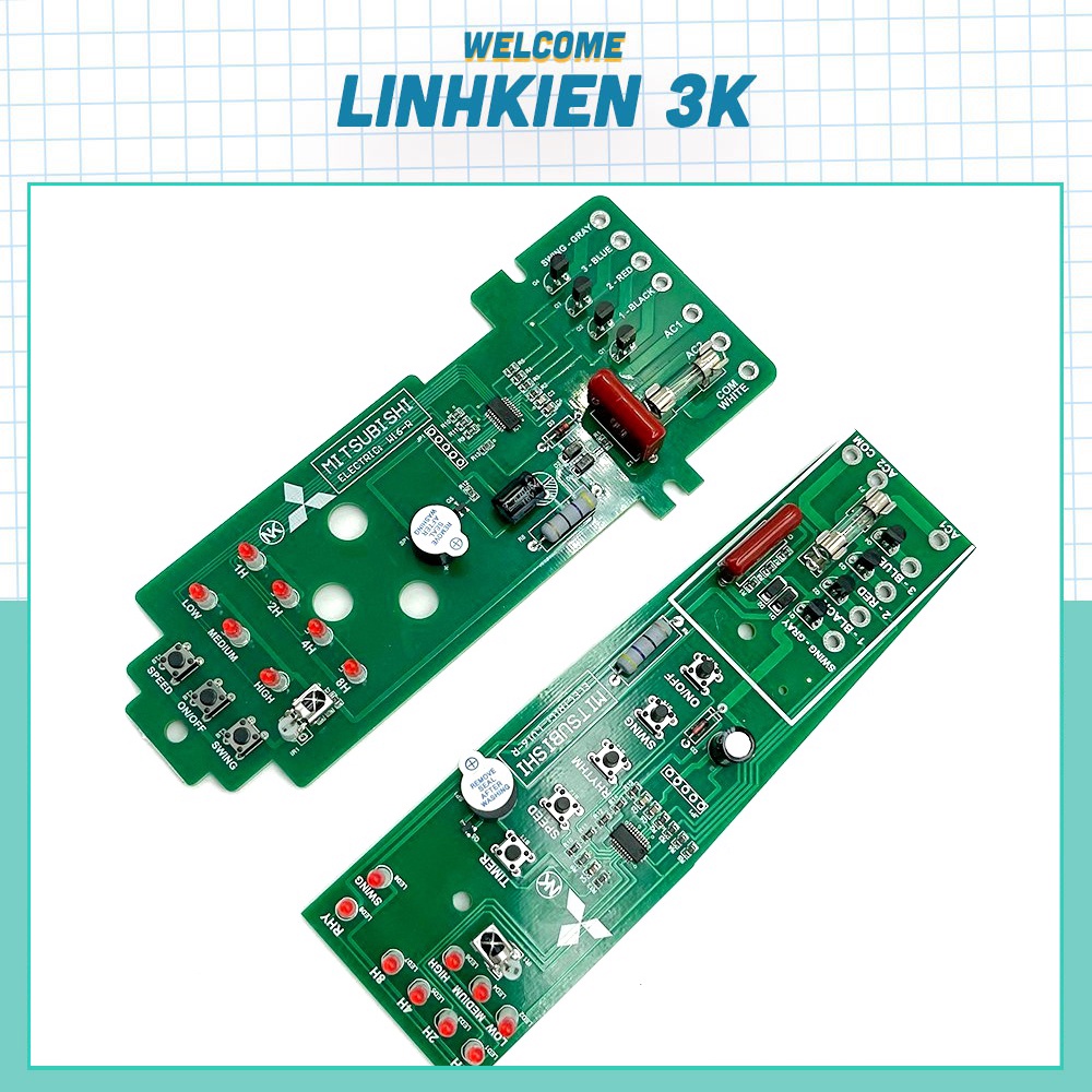 Bo mạch quạt treo tường MITSUBISHI W16-R, W16RT thay thế cho mạch quạt cũ hỏng