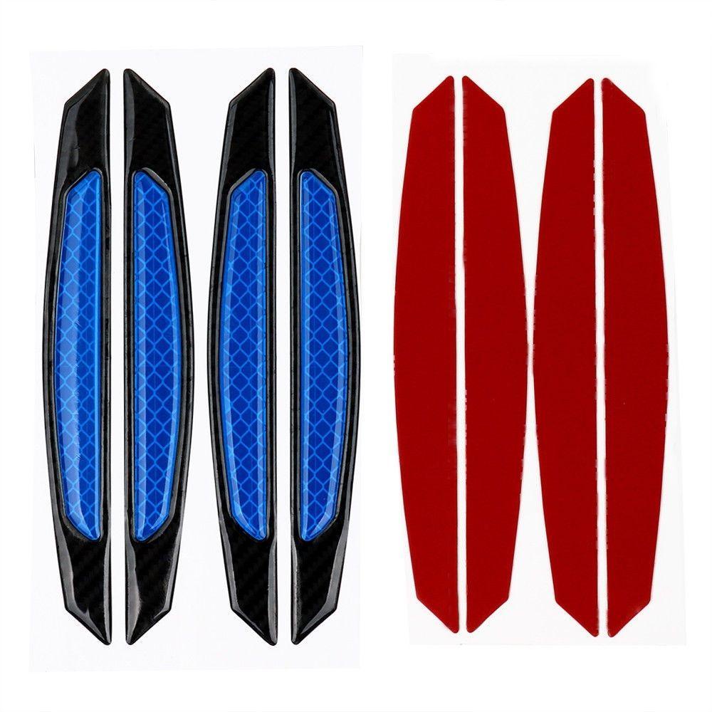 Bộ 4 Miếng Dán Phản Quang Bằng Sợi Cacbon Chống Va Chạm An Toàn