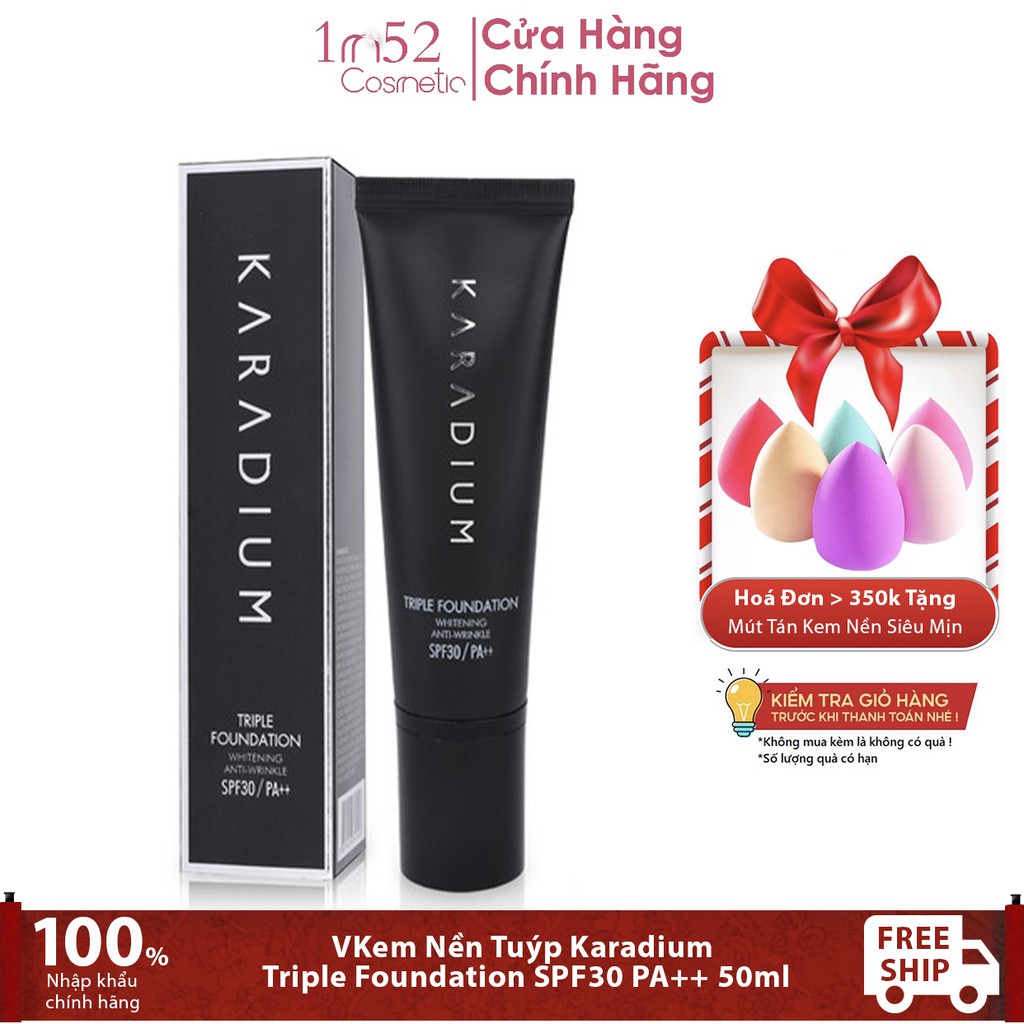 Kem Nền Tuýp Karadium Triple Foundation SPF30 PA++ 50ml