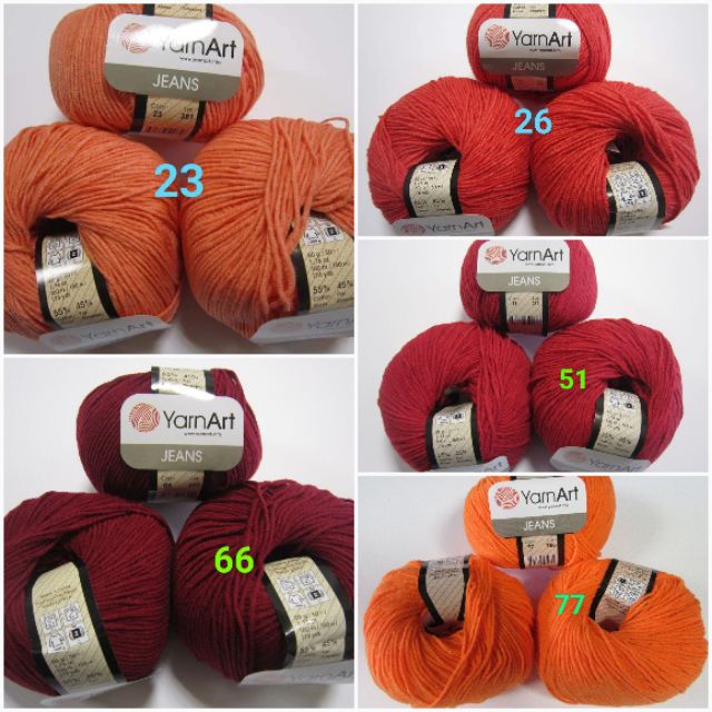 Len Jeans - Yarn Art - bảng màu 2