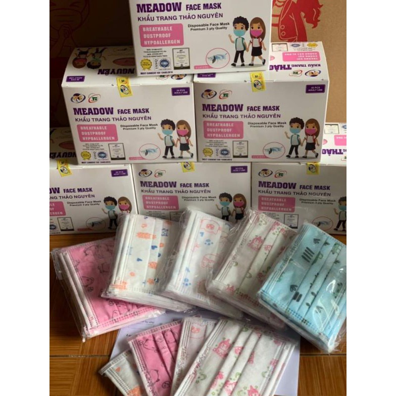 Khẩu trang trẻ em chất lượng cao [ chính hãng Phú Thành] đầy đủ kiểm định an toàn cho bé
