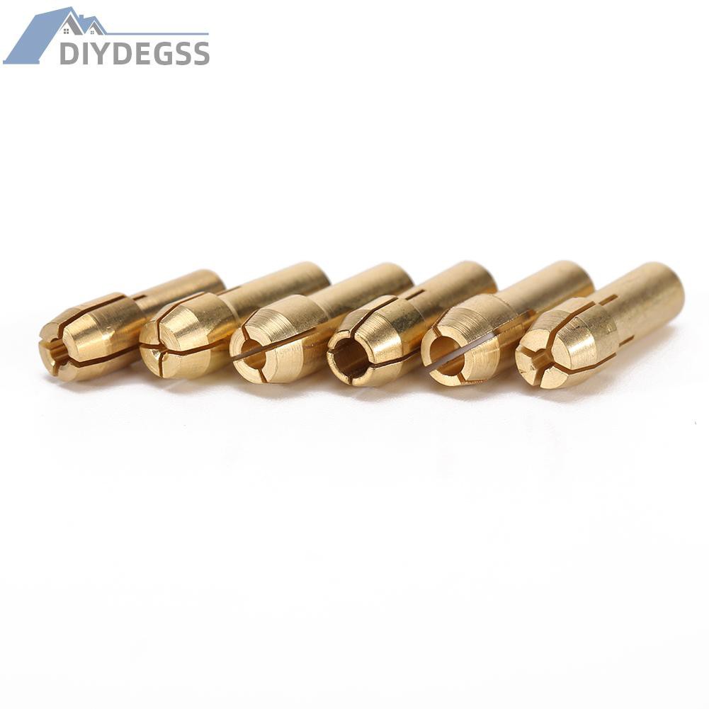 Diydegss2 7pcs/lot Brass Collet 1.0/1.6/2.0/2.4/3.0/3.2 + Dremel Check M8*0.75