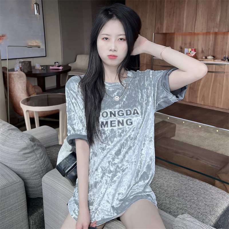 Áo Thun Nữ Ngắn Tay In Chữ Thời Trang