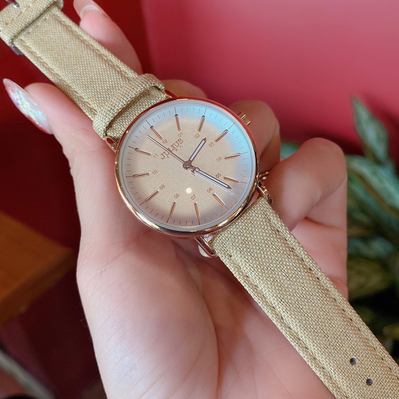 Đồng hồ nữ Julius Hàn Quốc JA-910 dây da