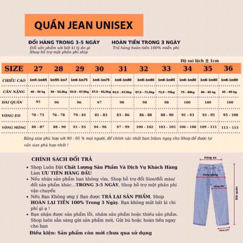 Quần jean bò baggy nam nữ ống suông rộng Unisex hàng Quảng Châu phong cách Hàn Quốc sành điệu style năm 2021