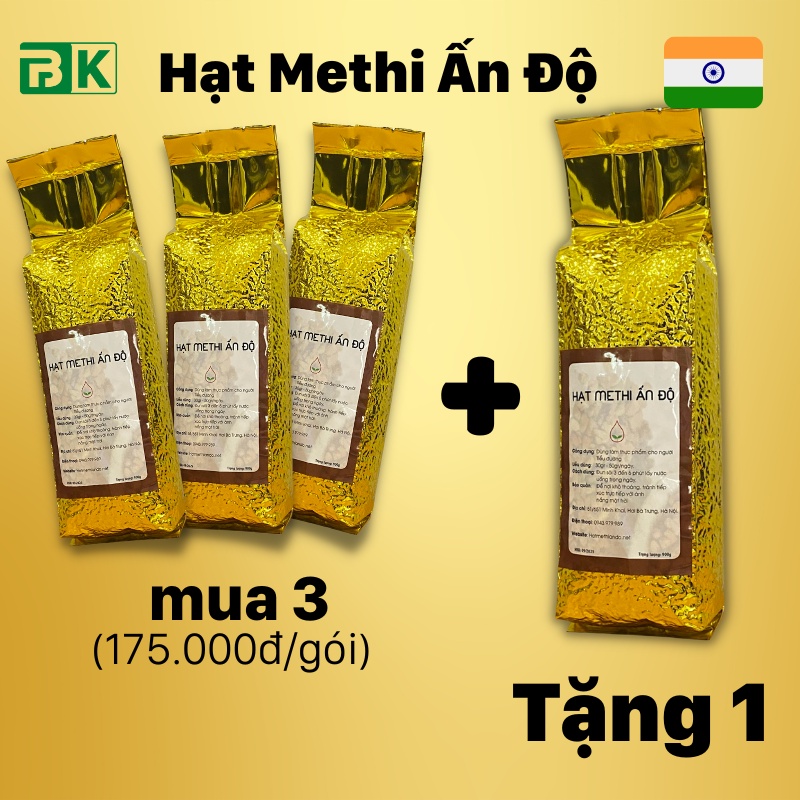Hạt Methi Ấn Độ Gói 900gram - Hút Chân Không - Hạt Methi Cao Cấp Loại 1 - BKChinhHang