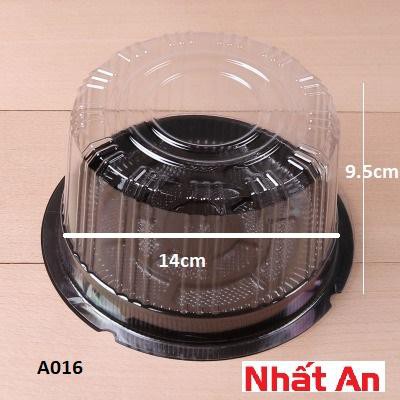 Hộp nhựa tròn đế đen A016 100 cái