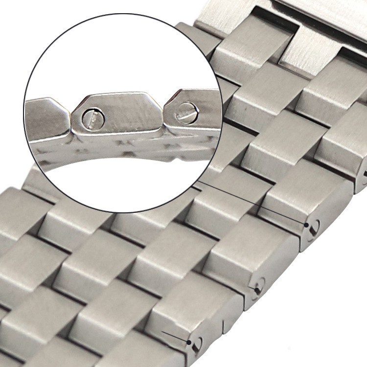 SEIKO Dây Đeo Đồng Hồ Bằng Thép Không Gỉ 18mm 20mm 22mm 24mm 26mm Màu Bạc Và Đen Cao Cấp