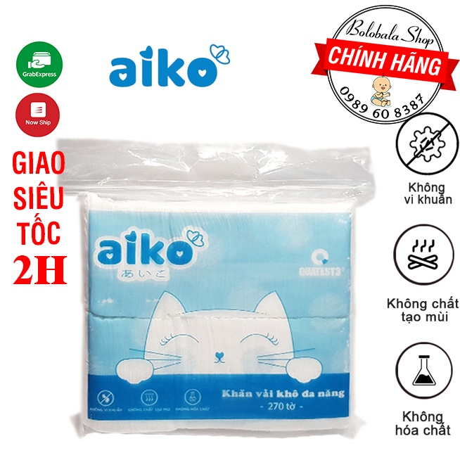 Khăn vải khô đa năng AIKO Gói 300g/ Gói 500g/ Hộp 340g