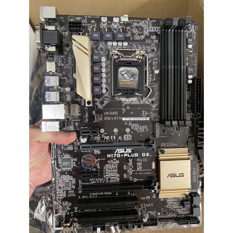 [Mã 267ELSALE hoàn 7% đơn 300K] Mainboard Asus H170 - PLUS D3 chính hãng new full box