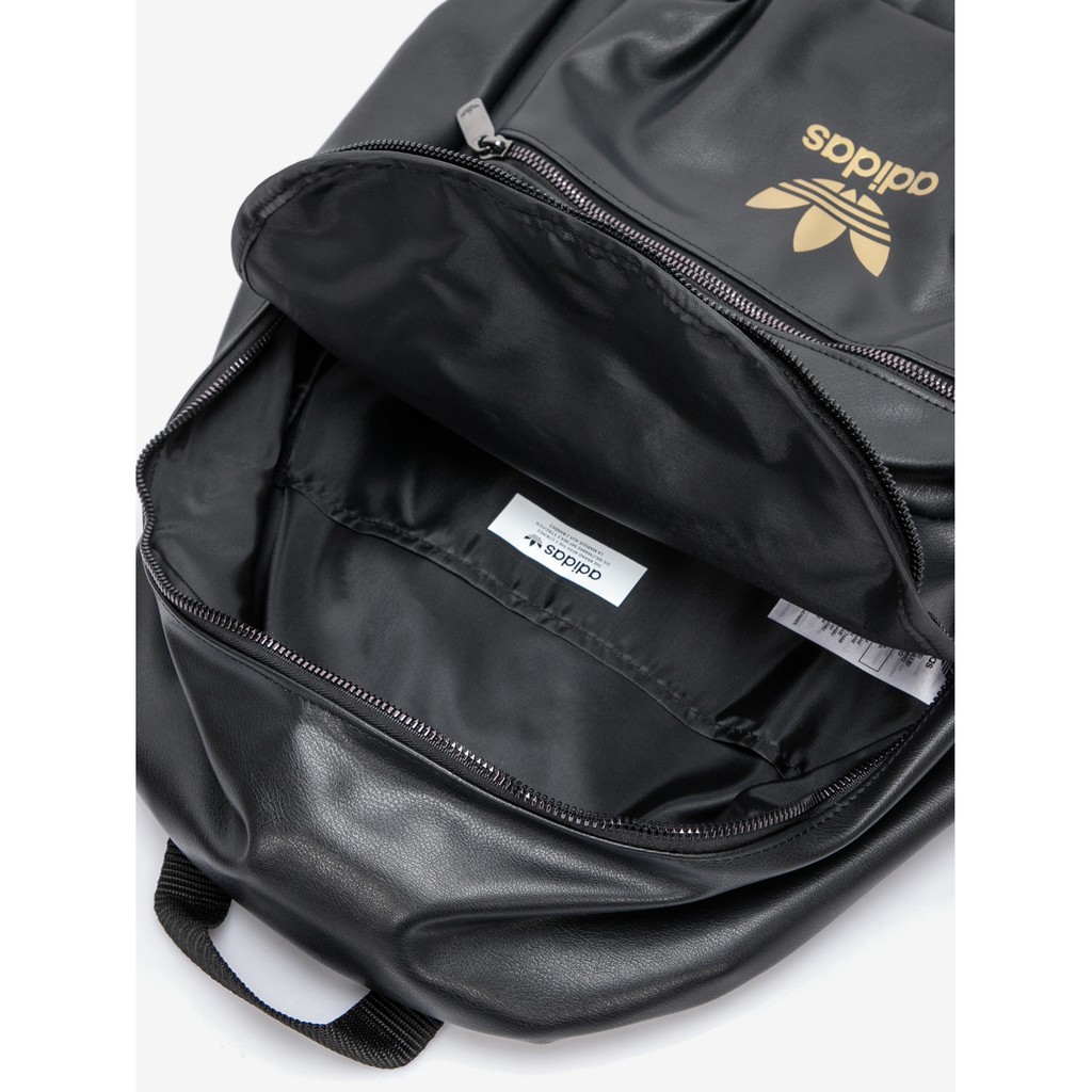 Balo Da Adidas Chính Hãng FREESHIP Adidas Originals Leather Black Gold Backpack - Ba Lô Adidas Chuẩn Auth - [FL9627]