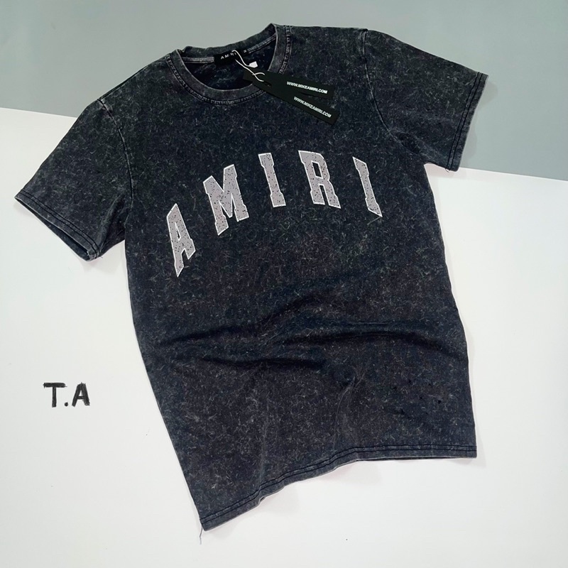 ÁO PHÔNG NAM AMIRY HOẠ TIẾT LOANG RÁCH NHẸ Ở VAI