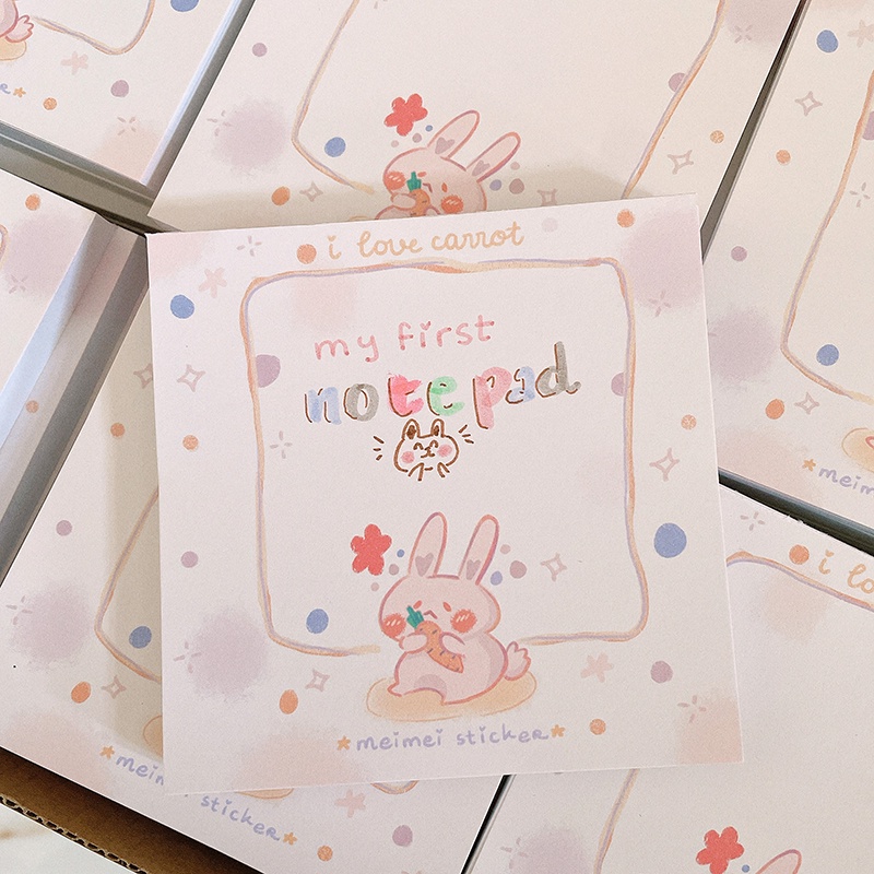 Thỏ và Rốt - Xinh Xắn Note Pad - Meimei Sticker