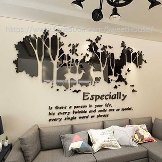 [SHOPEE TRỢ GIÁ 30%] Tranh Mica Dán Tường 3D . Gặp Nhau Trong Rừng Mơ