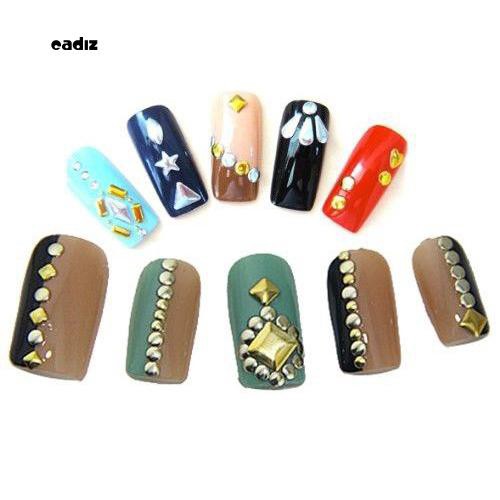 Bộ 300 cái đinh tán trang trí móng tay màu vàng/bạc sang trọng DIY cho nữ