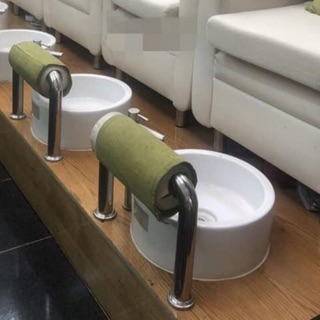 Combo chậu sứ ngâm chân tiệm nail kèm vòi và xả thoát Nail-90