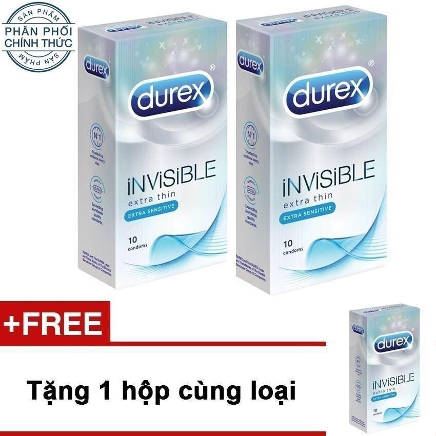 Combo mua 2 tặng 1 Durex Invisible