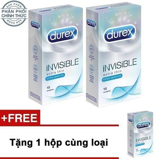 Combo mua 2 tặng 1 Durex Invisible
