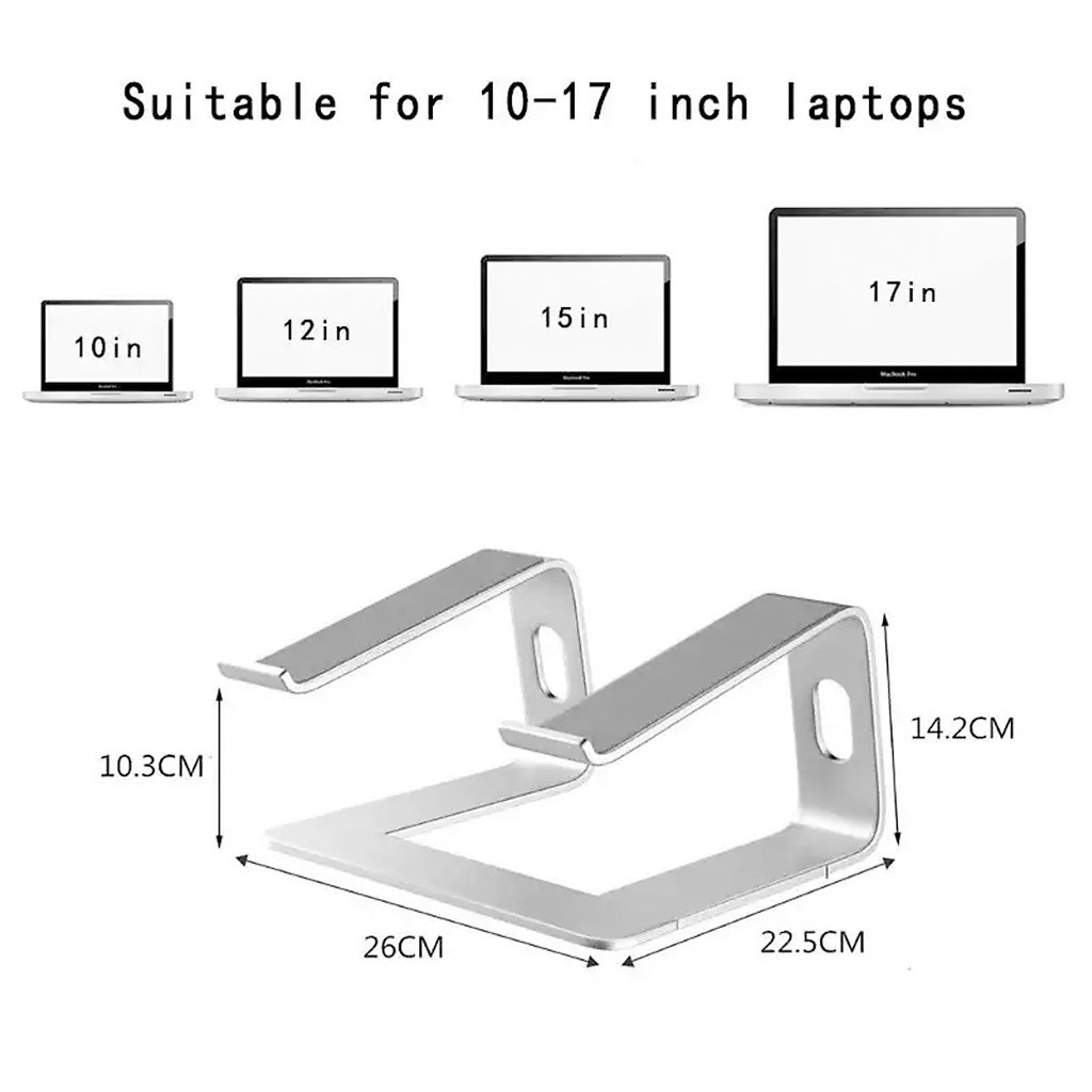 Giá đỡ để laptop stand notebook Macbook máy tính xách tay hợp kim nhôm có thể tháo rời kiêm tản nhiệt -dc4485