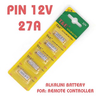 Pin thanh A27 12V 27A Chuyên dụng dành cho remote cửa cuốn, các thiết bị điểu khiển từ xa, thiết bị điện tử