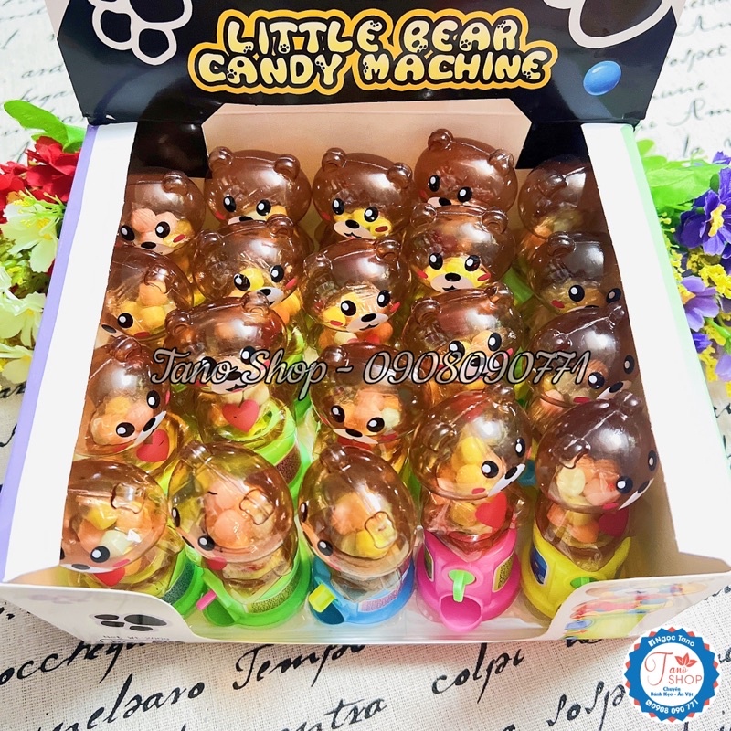 Một cái máy đồ chơi bắn kẹo hình gấu / thỏ cute cho bé | Ăn vặt ngon rẻ cho bé