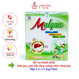 Giải độc gan MATGAN bảo vệ gan giúp tăng cường chức năng gan hộp 20 ống