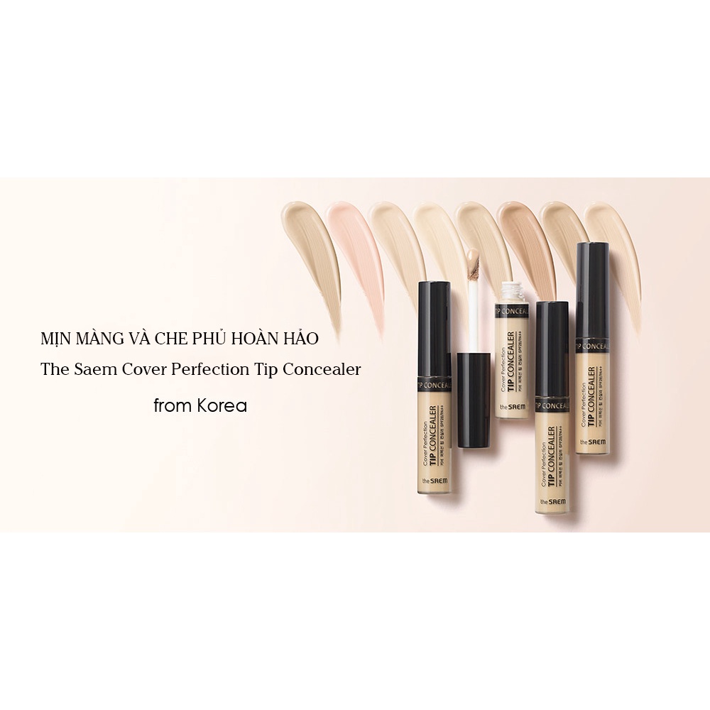 Kem Che Khuyết Điểm The Saem Cover Perfection Tip Concealer #1.5