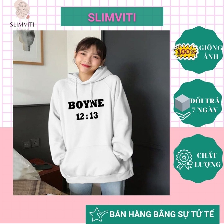 Áo hoodie form rộng nam nữ cute có dây kéo SLIMVITI HDI12 | BigBuy360 - bigbuy360.vn
