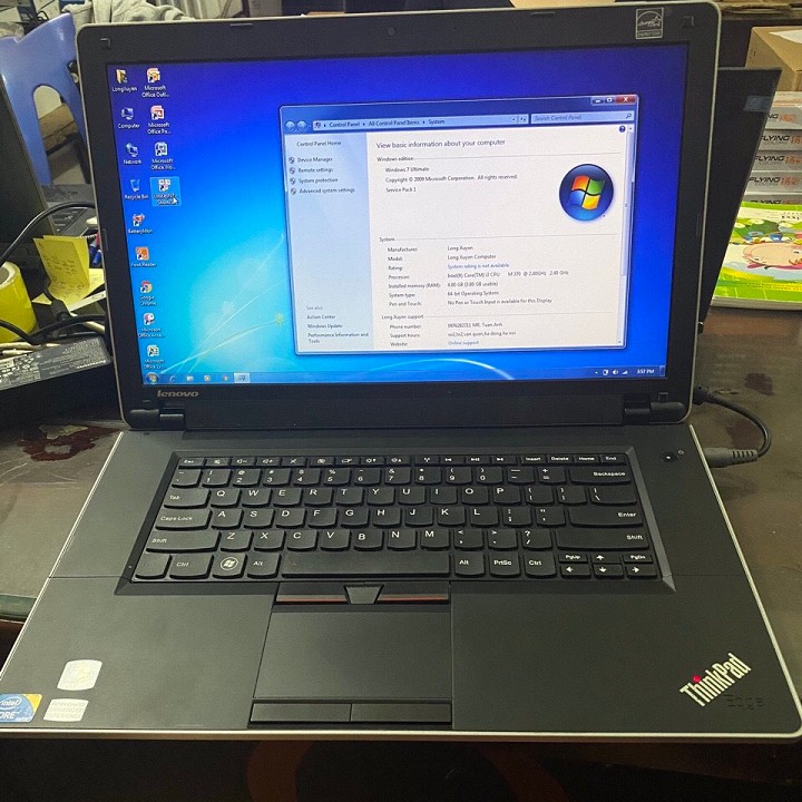 Laptop Văn Phòng Lenovo Thinkpad Edge 15 Core I3, Ram 4g, SSD 128g