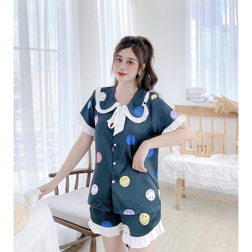 Phần 6_Đồ Mặc Nhà Pijama Lụa Latin Quần ĐÙI Freesize - Form Tiểu Thư | BigBuy360 - bigbuy360.vn