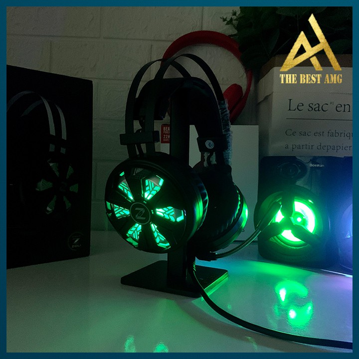 Tai Nghe Gaming Có Rung LED 7 Màu Headphone Chụp Tai Có Mic ZIDLI ZH7  - Tay Nghe Nhạc Máy Vi Tính PC Laptop Game Thủ