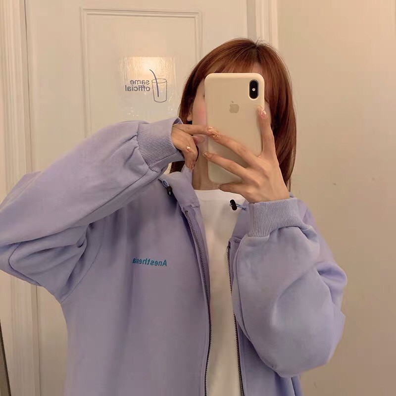 [Mã SKAMFSW175 giảm 10K đơn 50K] Áo KHOÁC Hoodie AN BIỂN NHẠT ANESTHESIA Ulzzang Unisex (Dây kéo TRẮNG) 1hitshop