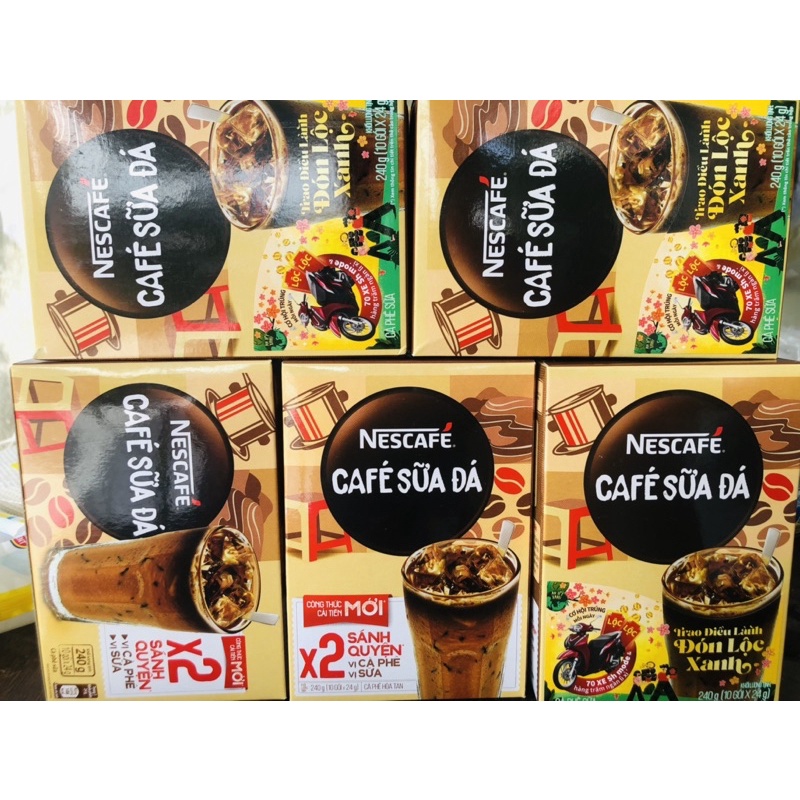 Nescafe cafe sữa đá hộp 240g ,bịch 600g  date 2024