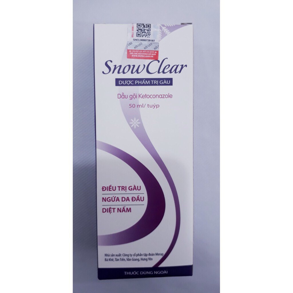 SNOWCLEAR 50ML DẦU GỘI DƯỢC LIỆU TRỊ GÀU