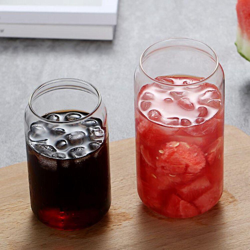 Cốc Thủy Tinh Trong Suốt Hình Lon Bia / Nước Ép 350ml 550ml