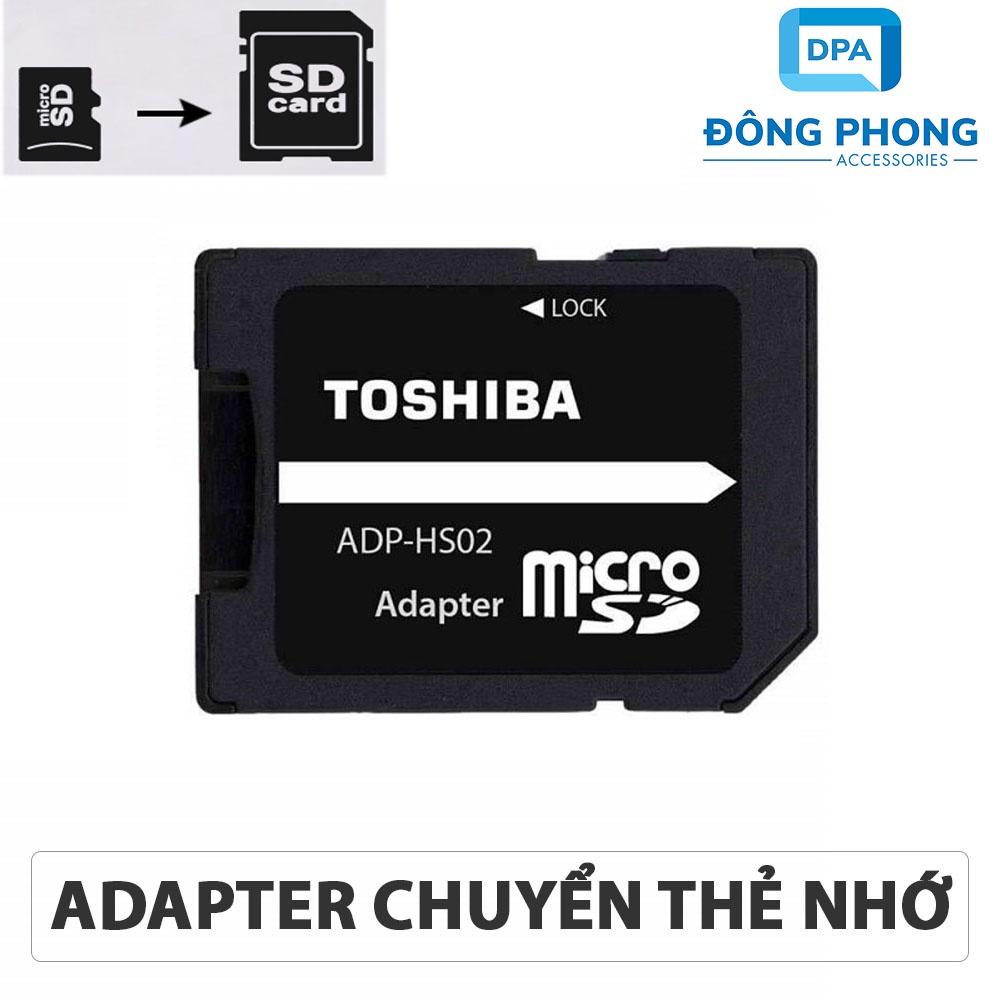 Adapter Thẻ Nhớ Toshiba Chuyển Đổi Thẻ Nhớ Micro SD Sang SD Chính Hãng