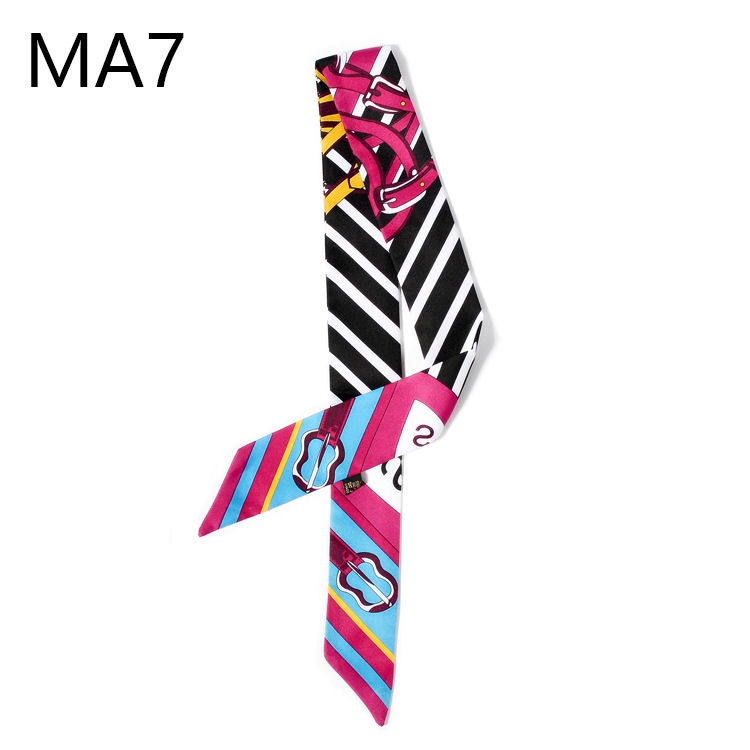 Khăn Ruy Băng EFAN Bằng Lụa Họa Tiết Kẻ Sọc Dài 100cm