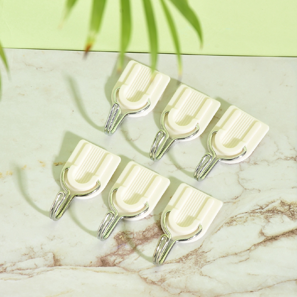 Móc treo quần áo/ đồ dùng màu trắng siêu dính tiện dụng