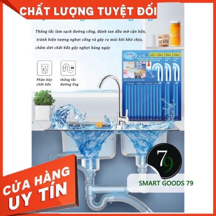 [ Chính Hãng ] [Freeship hàng cao cấp 163] Que thông tắc cống sani sticks đa năng thông minh cho vệ sinh đường ống bồn r