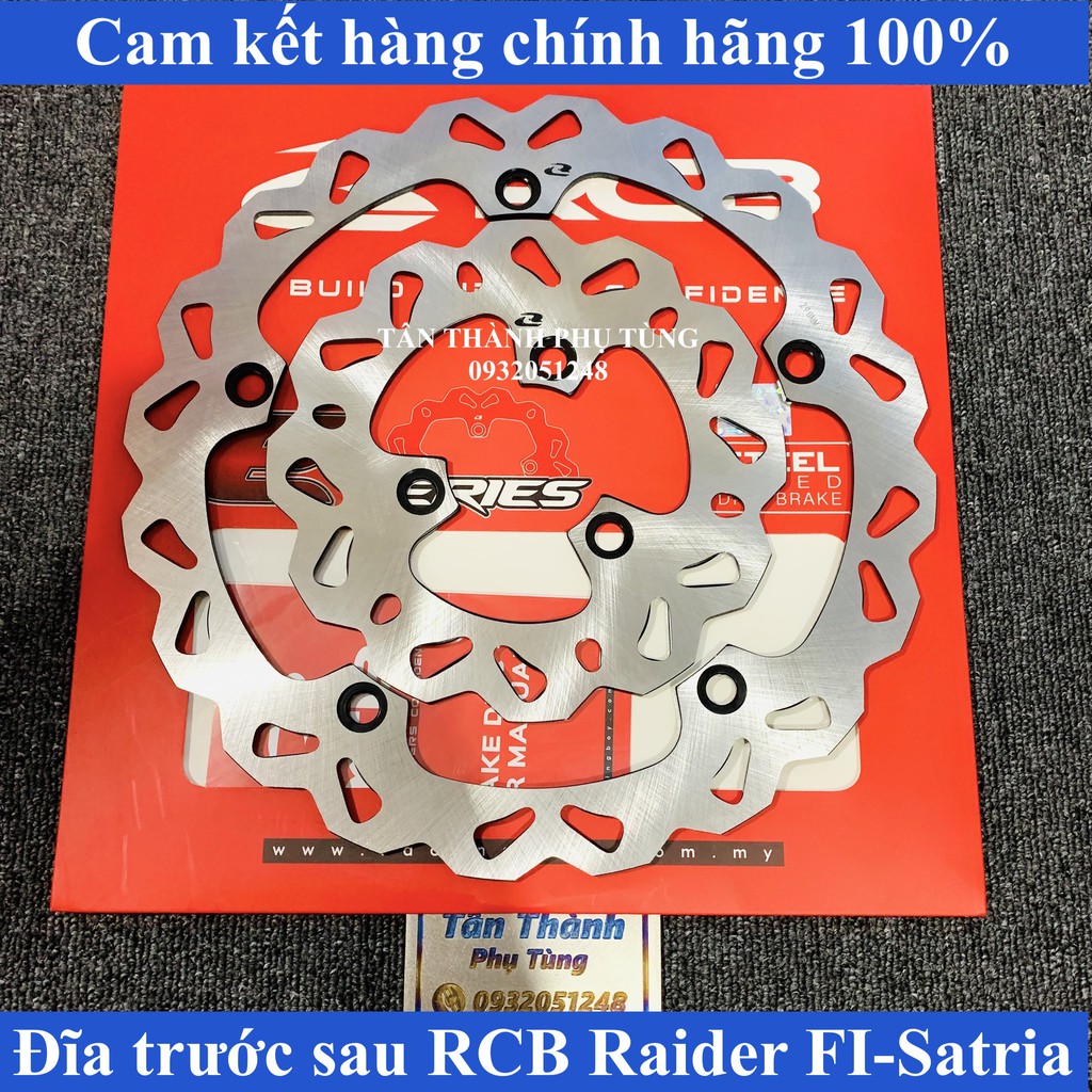 Đĩa RCB trước sau Raider FI-Satria chính hãng