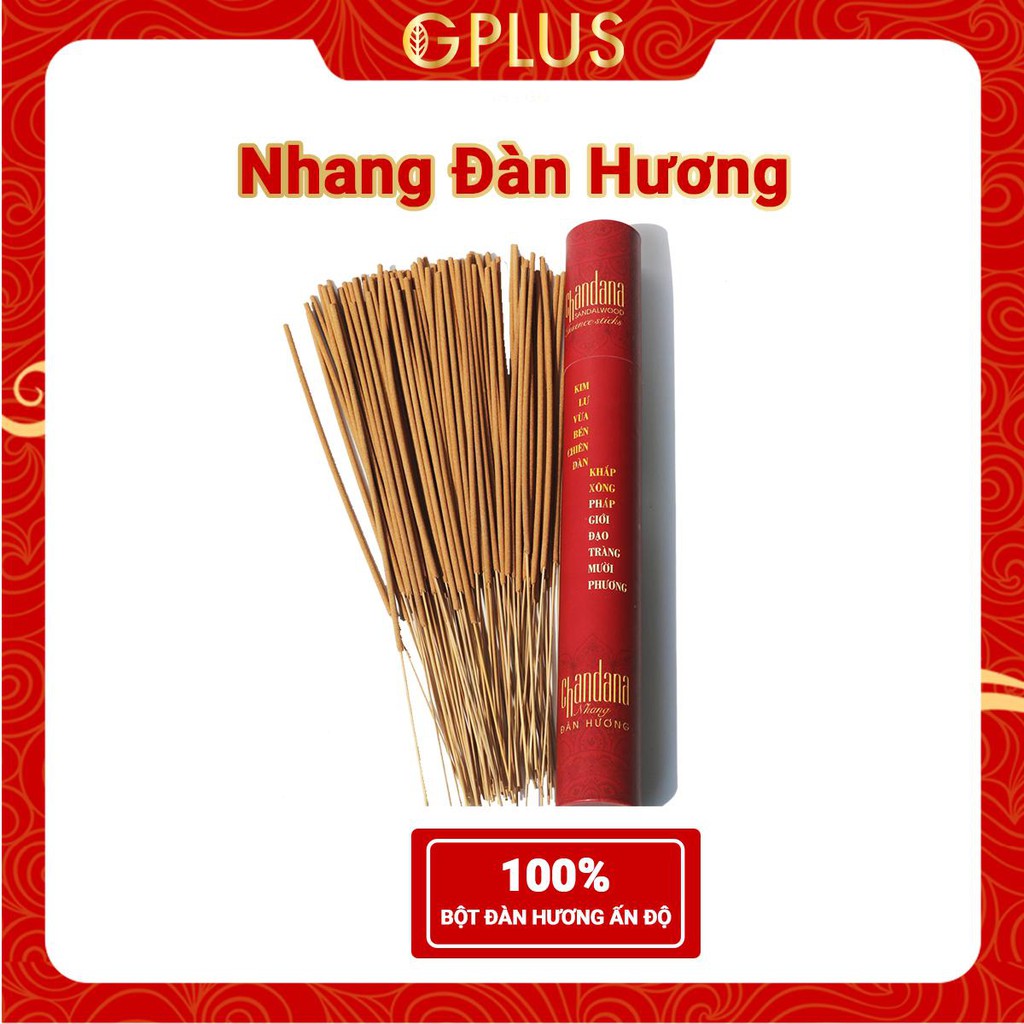 [HỘP 95 QUE] Nhang Đàn hương Ấn Độ 36cm / 100% bột gỗ đàn hương nguyên chất giúp thư giãn, đem lại vượng khí