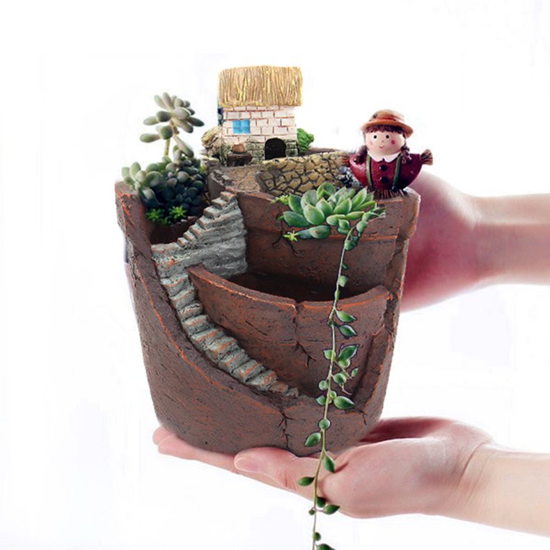 * NEW * Creative Plants Pot City Of Sky Succulent Plant Pot Flower Basket Planter Pot