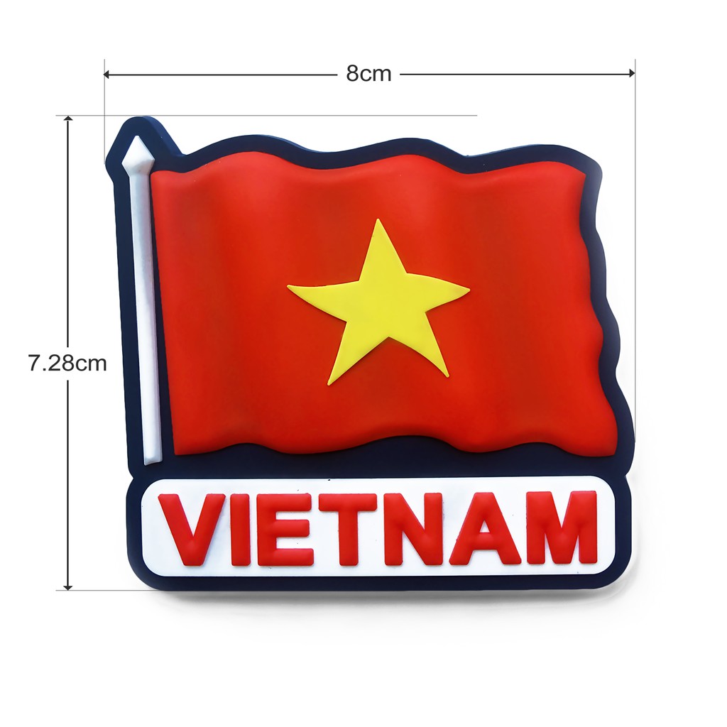 Combo Nam châm hít tủ lạnh + Huy hiệu - Quà tặng lưu niệm Việt Nam - Cờ đỏ sao vàng: 115k=>90k/combo