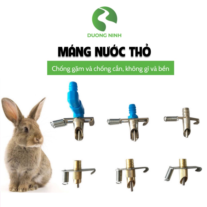 Van uống nước tự động Dương ninh cho thỏ - Inox - Đồng - Nhựa VT53