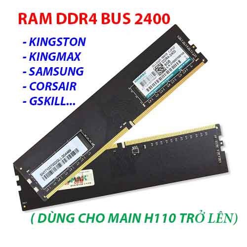 RAM máy tính bàn DDR4 dung lượng 4G/8G tháo máy chạy tốt giá rẻ