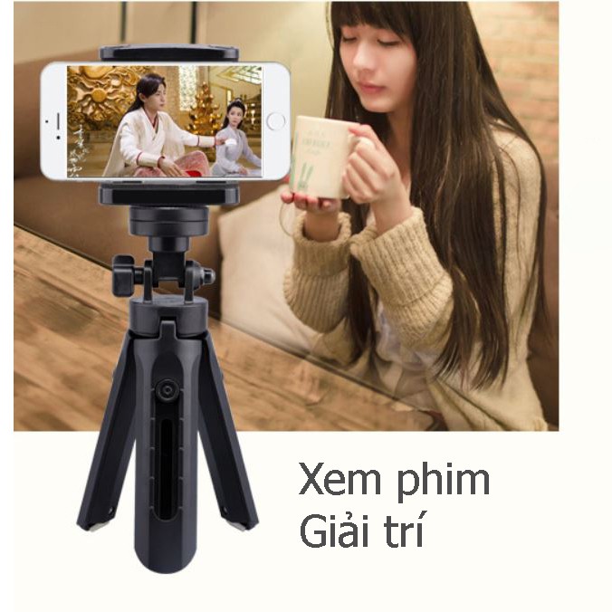 Tripod slide 3 chân kiêm giá đỡ cho điện thoại selfie, livestream