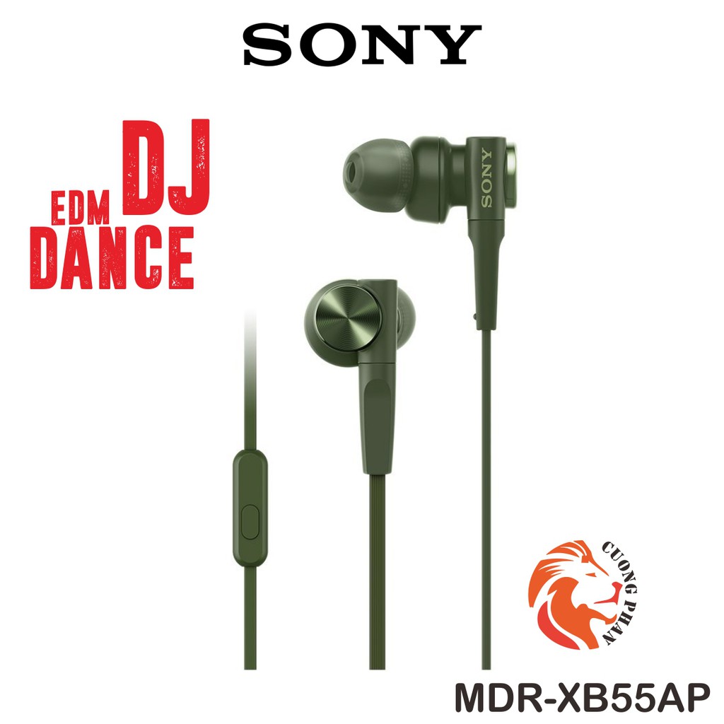 Tai Nghe Nhét Tai Extra Bass Sony MDR-XB55AP - Âm Bass Mạnh - Bảo Hành Chính Hãng 12 Tháng