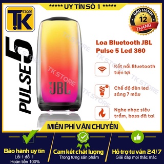 Loa Bluetooth Nghe Nhạc Không Dây Siêu Bass  Pulse 5 Có Đèn led Theo Nhạc - BẢO HÀNH ĐỔI MỚI