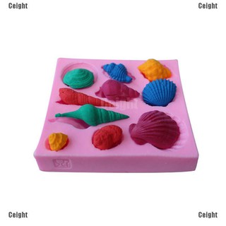 Khuôn Làm Bánh / Sô Cô La / Thạch Rau Câu Hình Vỏ Sò Bằng Silicone