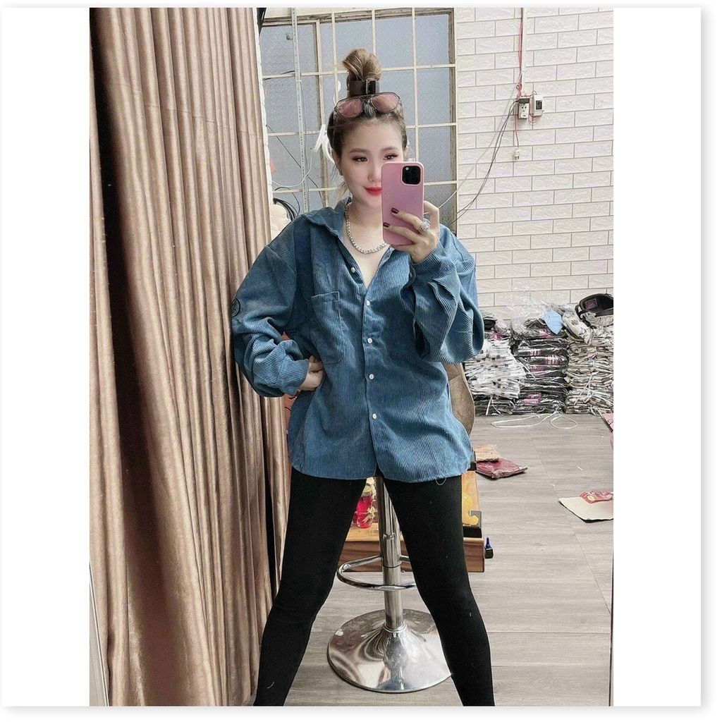 Áo khoác nhung kiểu sơ mi NỮ SIÊU XINH CHO CÁC CHỊ EM KOKO MI FASHION